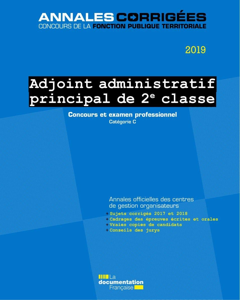 Corrigé Tableau Numérique Concours Adjoint Administratif 2018 Adjoint administratif | CNFPT - National