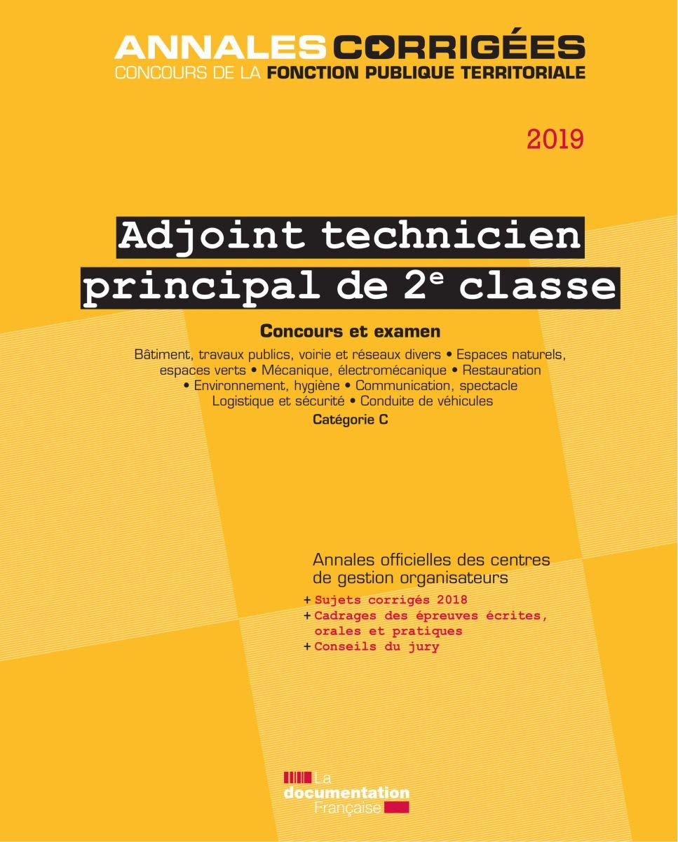 Corrigé Concours Adjoint Technique Principal 2ème Classe Hygiène Adjoint technique | CNFPT - National