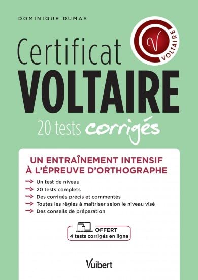 Certificat Voltaire - 20 tests corrigés