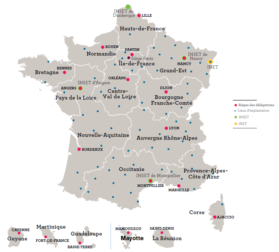 Carte implantations