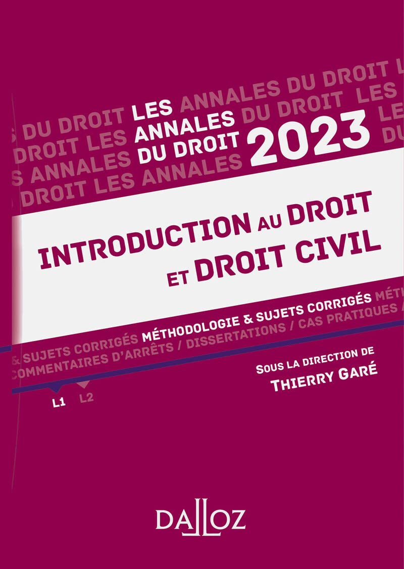 Introduction au droit et au droit civil