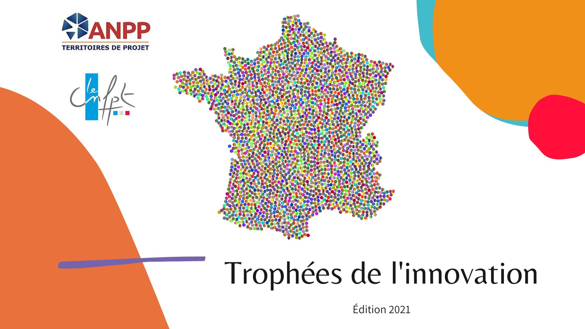 Illustration des trophées de l'innovation avec une carte de France