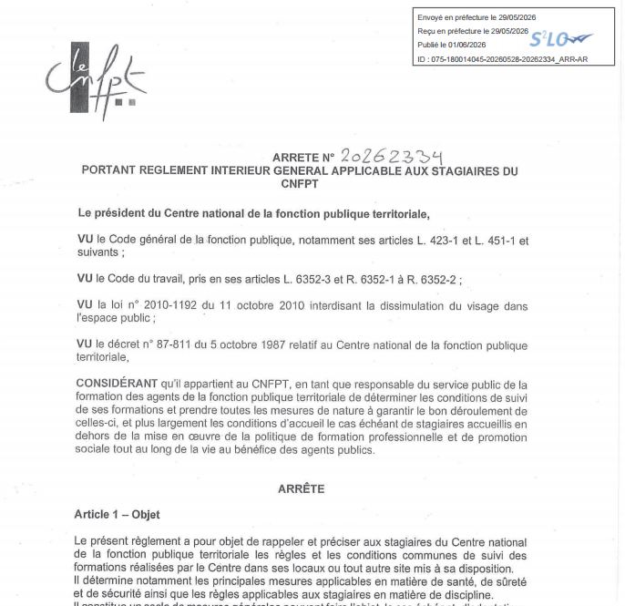 réglement
