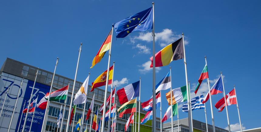 plusieurs drapeaux européens