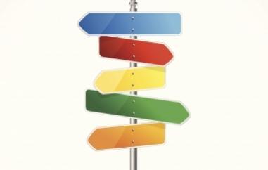 Panneaux directionnels de couleurs